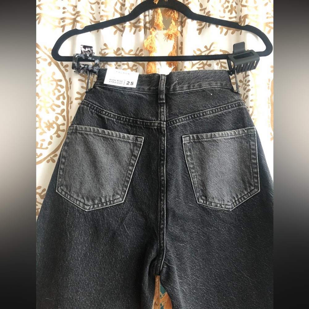 PacSun High Rise Straight size 25 Puzzle Black
